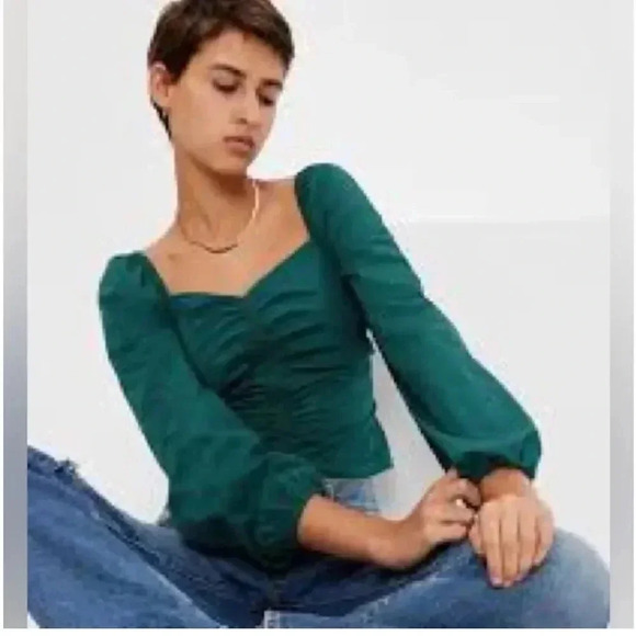GAP Green Long Sleeve Blouse - Picture 2 of 6